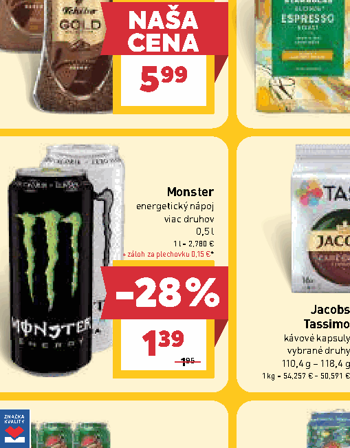 Monster energetický nápoj viac druhov