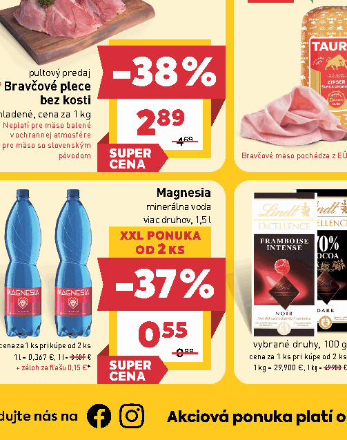 Magnesia minerálna voda viac druhov, 1,5 l