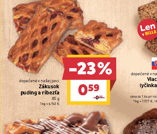Zákusok puding a ríbezľa