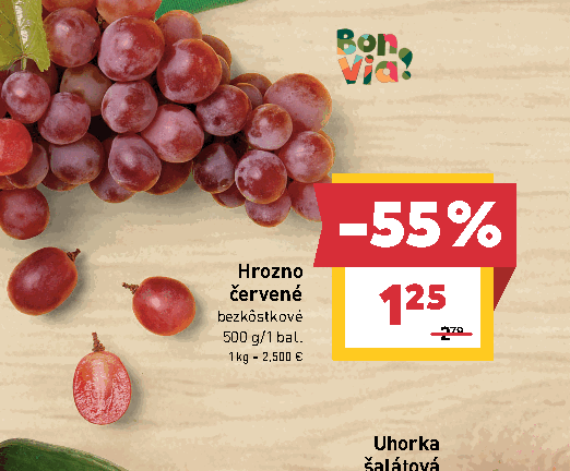 Hrozno červené bezkôstkové