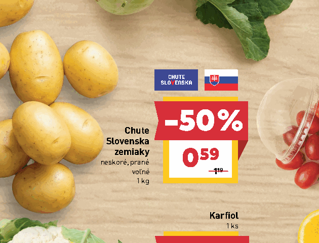 Slovenska zemiaky neskoré, prané voľné