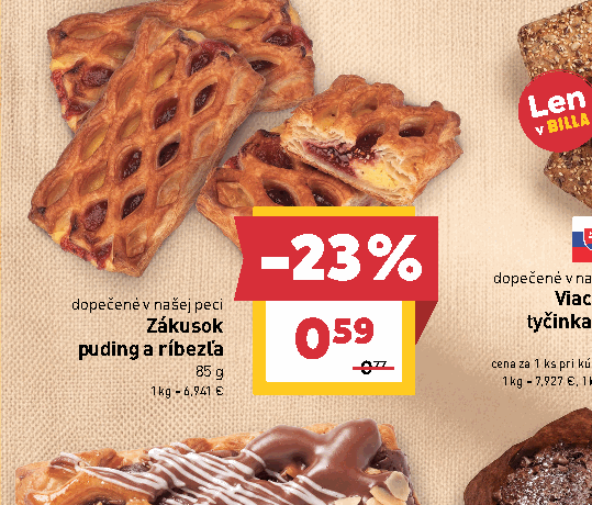 Zákusok puding a ríbezľa