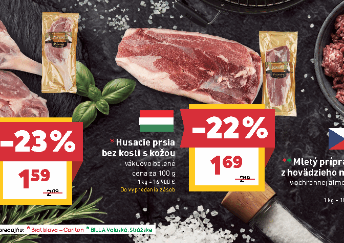 Husacie prsia bez kosti s kožou vákuovo balené