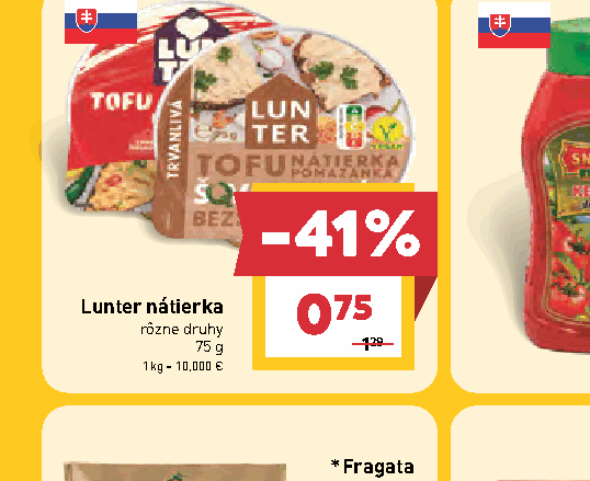 Lunter nátierka rôzne druhy