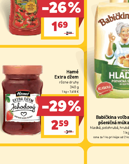 Hamé Extra džem rôzne druhy