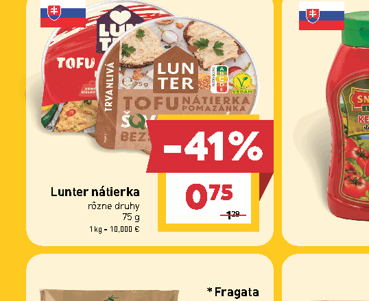 Lunter nátierka rôzne druhy