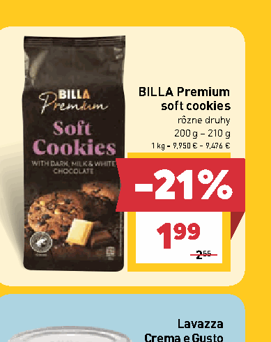 BILLA Premium soft cookies rôzne druhy