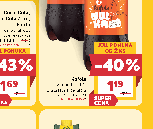 Kofola viac druhov, 1,5 l
