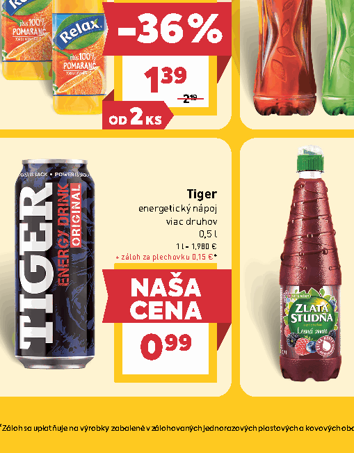 Tiger energetický nápoj viac druhov