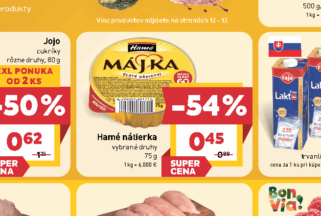 Hamé nátierka vybrané druhy