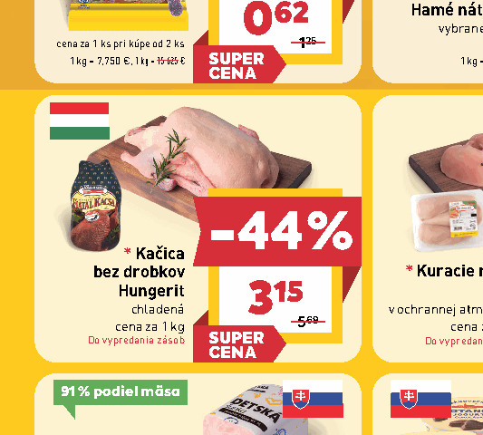 Kačica bez drobkov Hungerit chladená