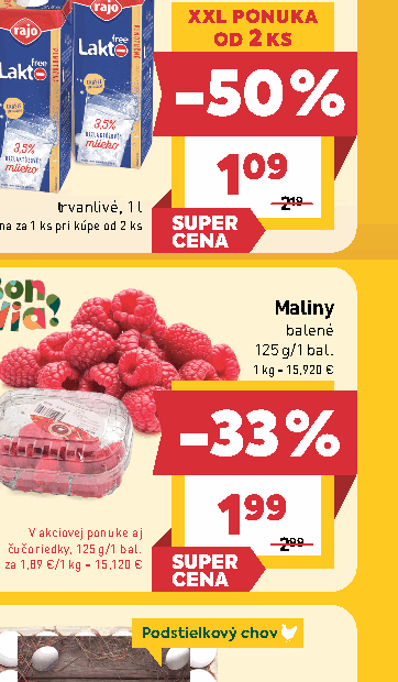 Maliny balené