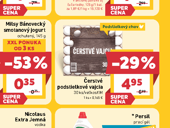 Čerstvé podstielkové vajcia