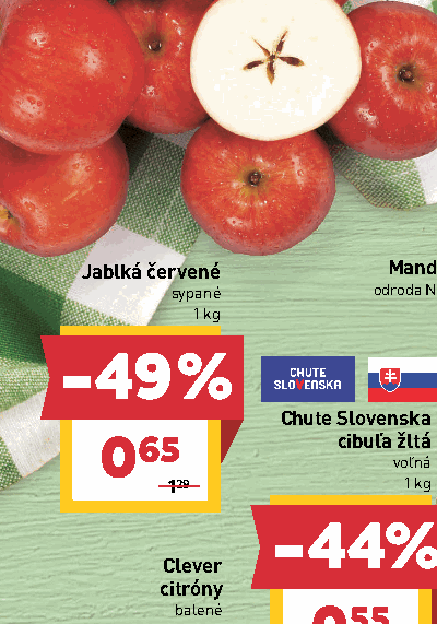 Jablká červené sypané