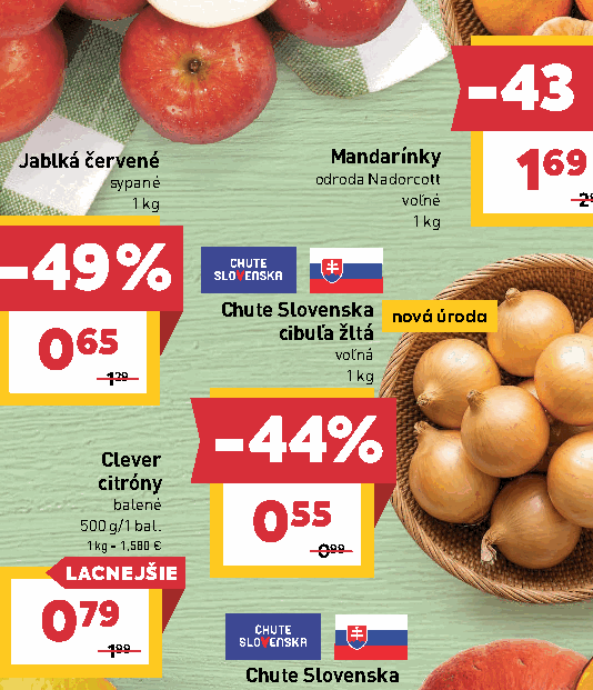 Chute Slovenska cibuľa žltá voľná