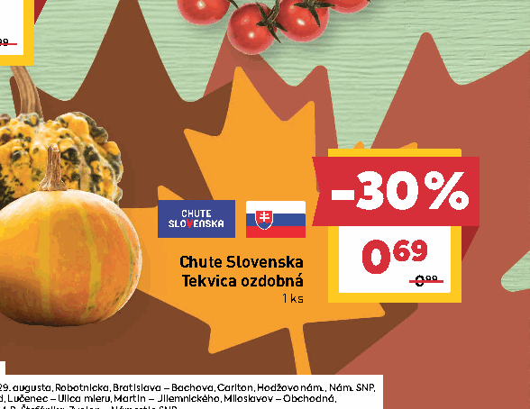 Chute Slovenska Tekvica ozdobná
