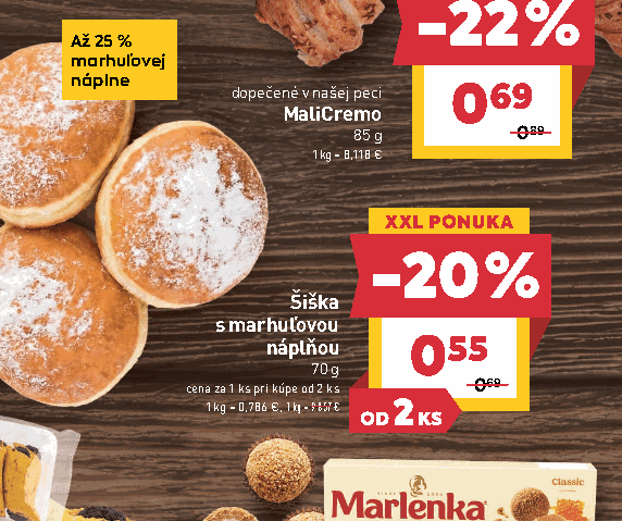 Šiška s marhuľovou náplňou