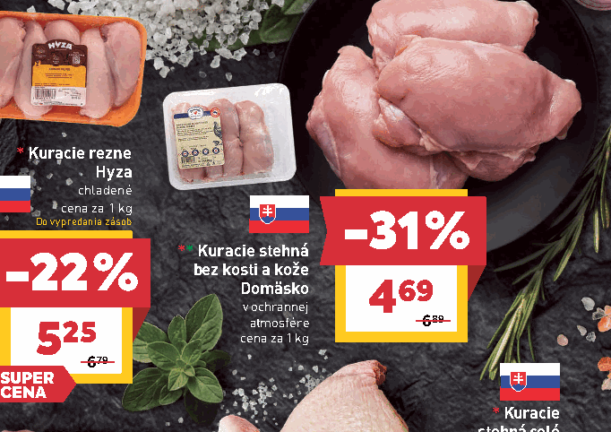 Kuracie stehná bez kosti a kože Domäsko v ochrannej atmosfére