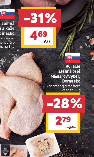 Kuracie stehná celé Mäsiarov výber, Domäsko v ochrannej atmosfére