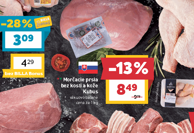 Morčacie prsia bez kosti a kože Kubus vákuovo balené