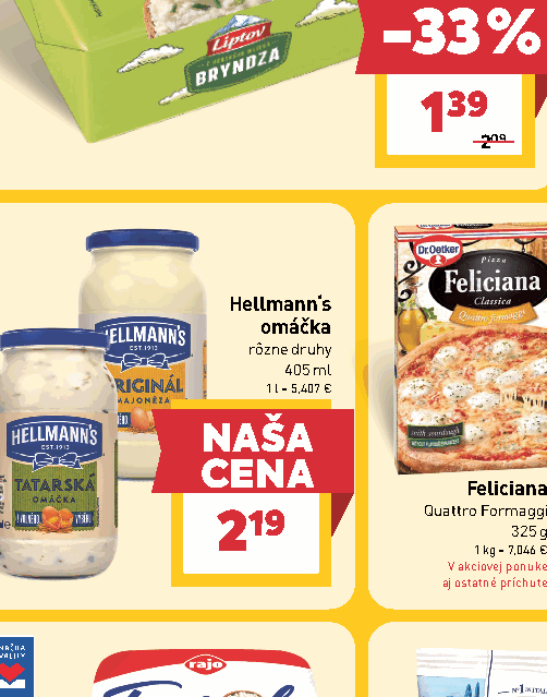 Hellmann‘s omáčka rôzne druhy