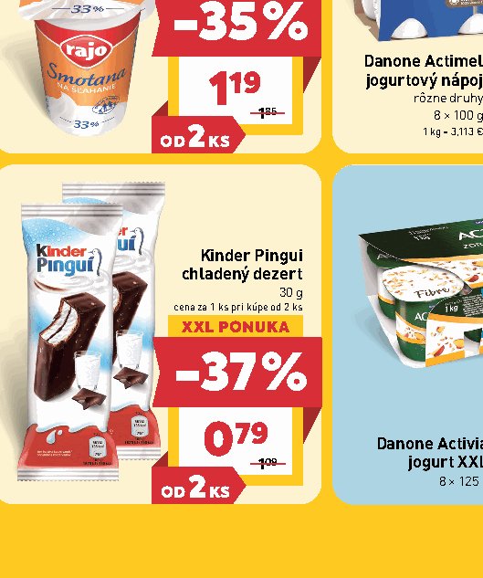 Kinder Pingui chladený dezert