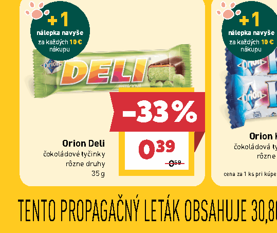 Orion Deli čokoládové tyčinky rôzne druhy