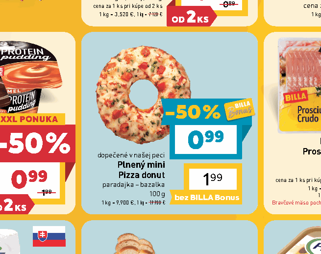 Plnený mini Pizza donut paradajka – bazalka