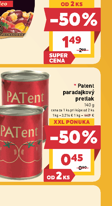Patent paradajkový pretlak
