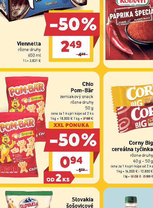 Chio Pom-Bär zemiakový snack rôzne druhy