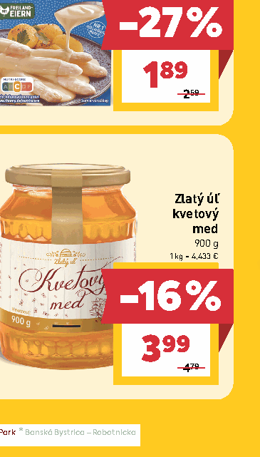 Zlatý úľ kvetový med