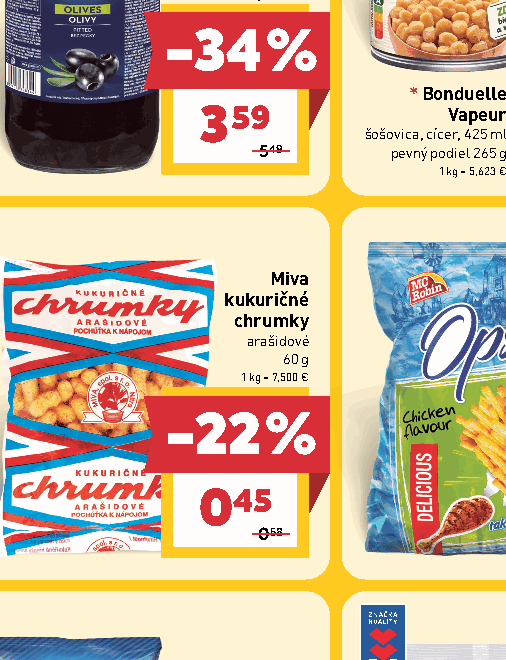 Miva kukuričné chrumky arašidové