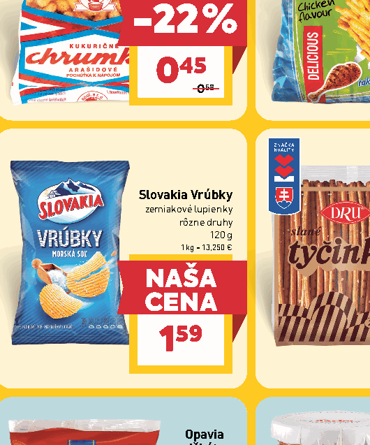 Slovakia Vrúbky zemiakové lupienky rôzne druhy