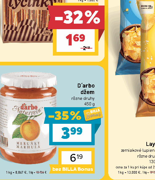 D´arbo džem rôzne druhy