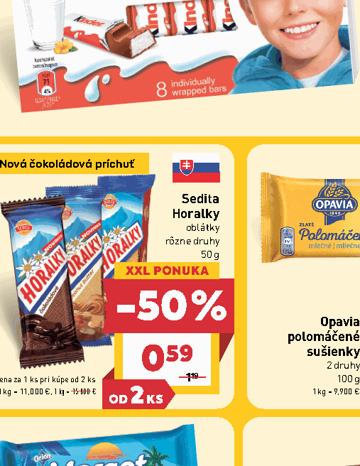 Sedita Horalky oblátky rôzne druhy