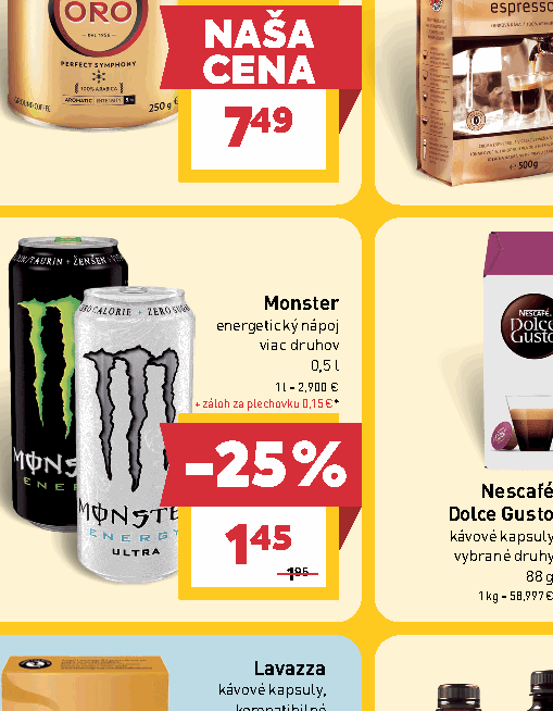 Monster energetický nápoj viac druhov