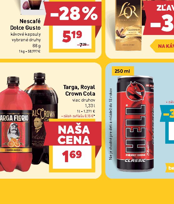 Targa, Royal Crown Cola viac druhov l m