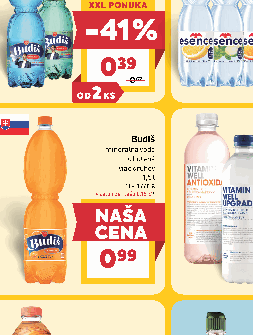 Budiš minerálna voda ochutená viac druhov