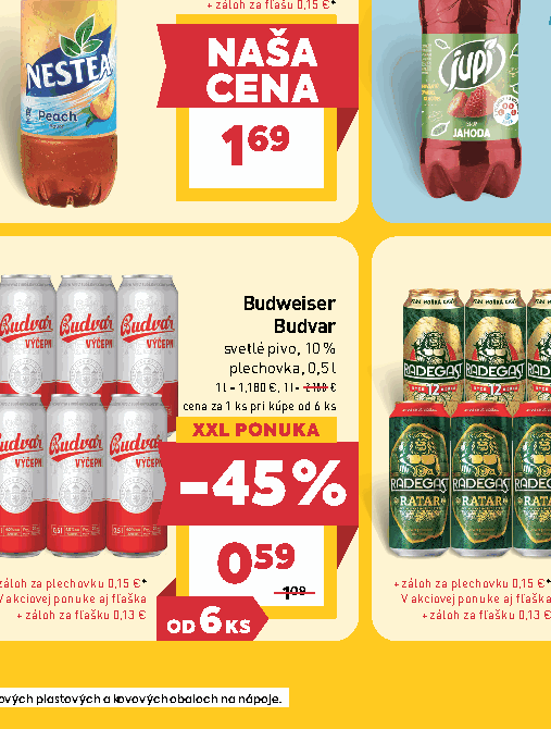 Budweiser Budvar svetlé pivo, 10 % plechovka, 0,5 l