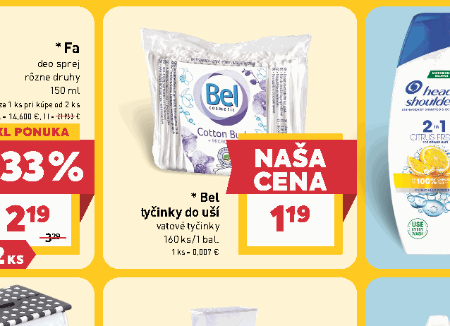 Bel tyčinky do uší vatové tyčinky