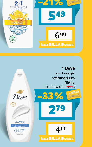 Dove sprchový gél vybrané druhy