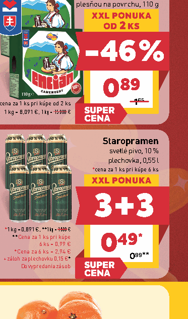 Staropramen svetlé pivo, 10 % plechovka, 0,55 l