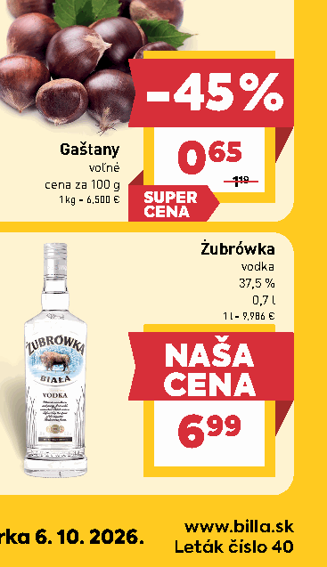 Żubrówka vodka 37,5 %