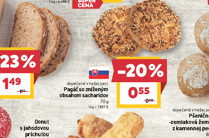 Pagáč so zníženým obsahom sacharidov