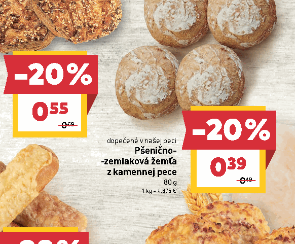 Pšenično- -zemiaková žemľa z kamennej pece