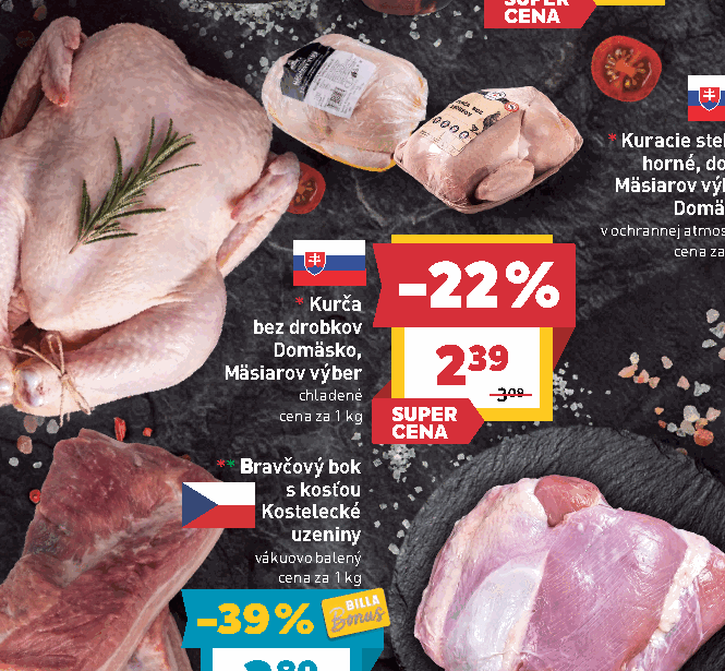 Kurča bez drobkov Domäsko, Mäsiarov výber chladené