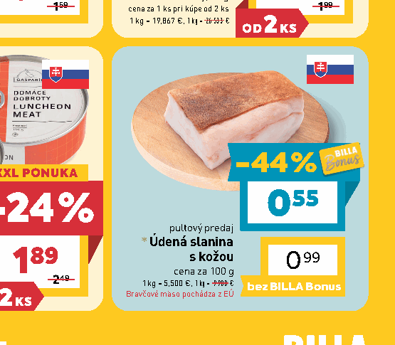 Údená slanina s kožou