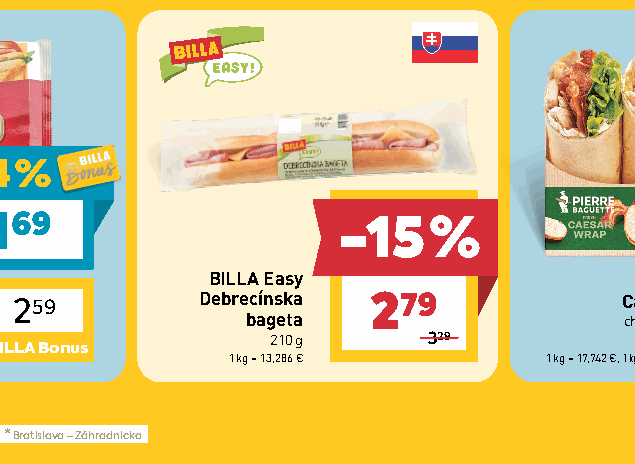 BILLA Easy Debrecínska bageta