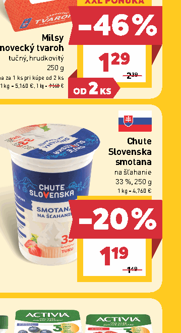 Chute Slovenska smotana na šľahanie
