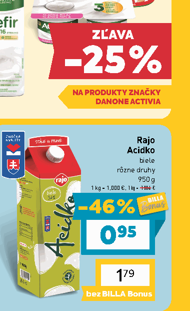 Rajo Acidko biele rôzne druhy